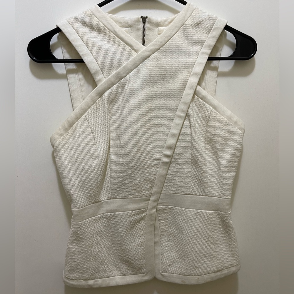 Off white sleeveless top from BCBGMaxAzria